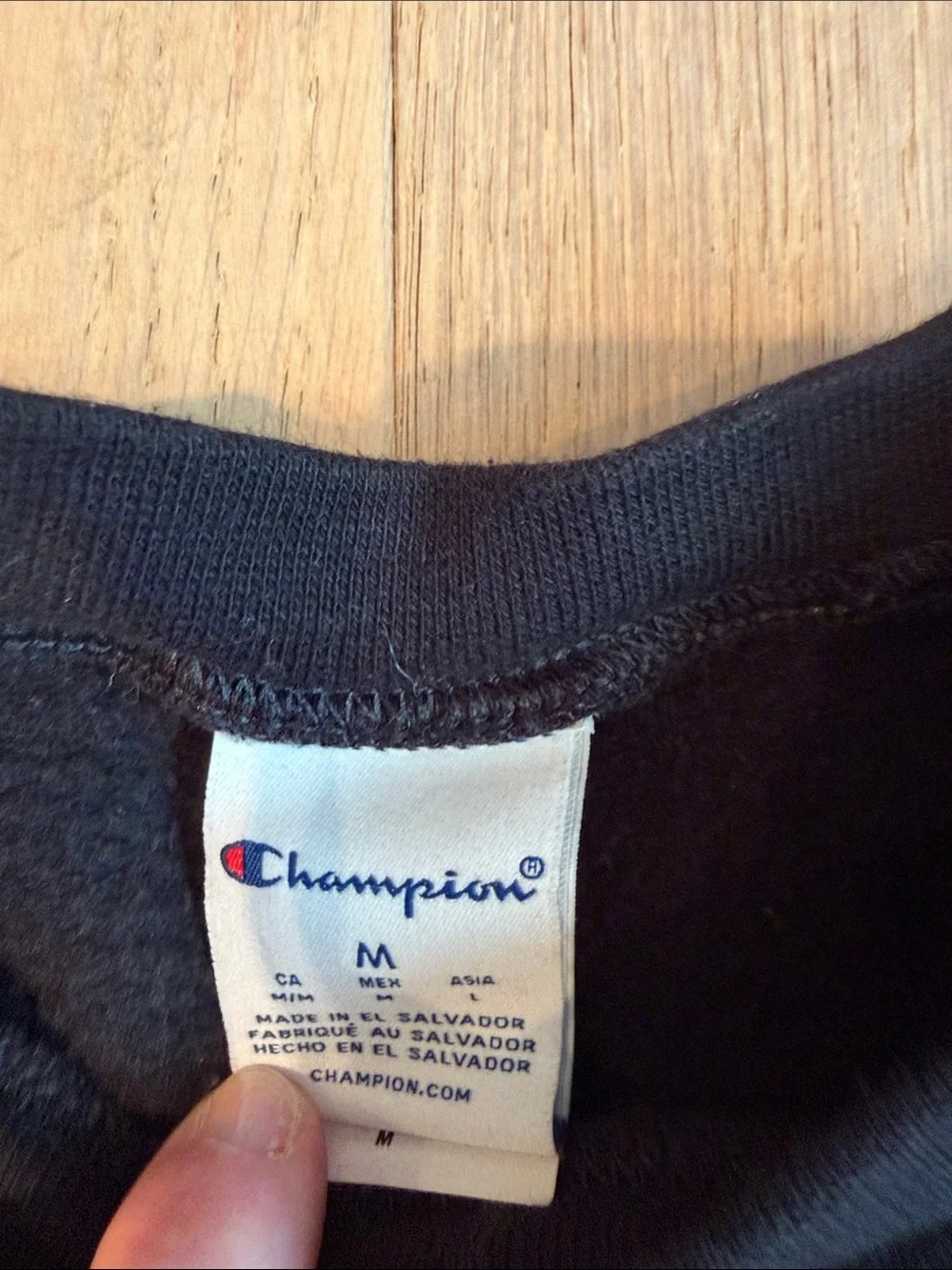 Georgia Black Champion Crewneck Sweatshirt with Red Black Logo